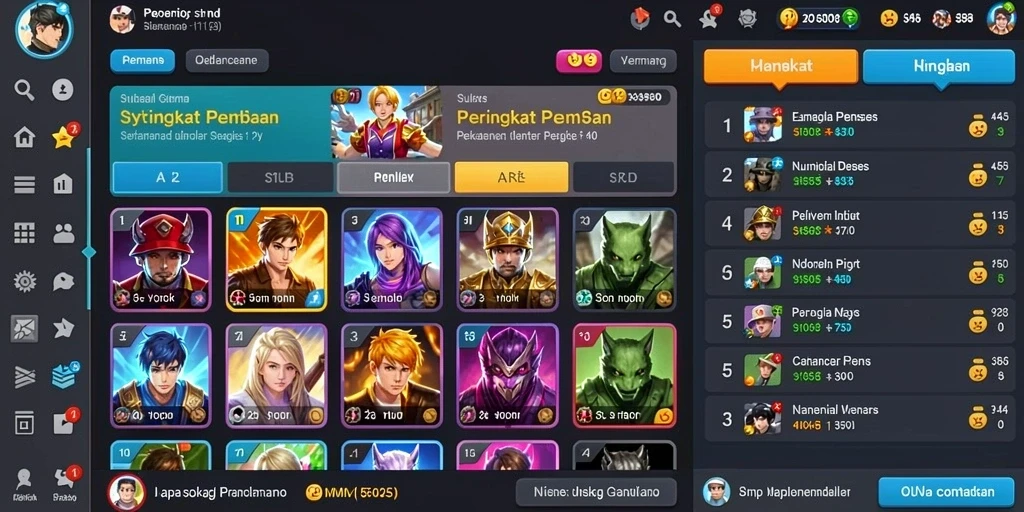 Screenshot menunjukkan komunitas aktif dalam permainan HW777.