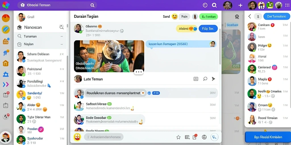 Fitur interaksi sosial untuk berbagi strategi.